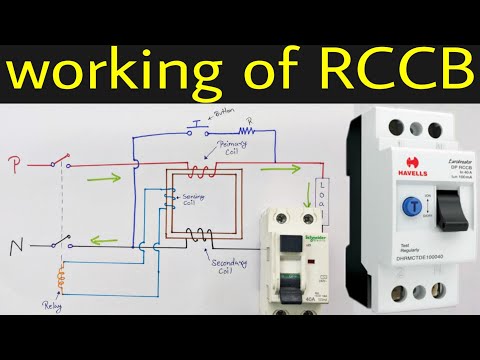Working of RCCB, Wiring Connection of RCCB, कैसे work करता है RCCB