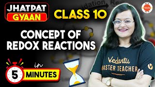 REDOX REACTION Concept in 5 Minutes |CLASS 10 CHEMISTRY CHAPTER 1 | CHEMICAL REACTIONS AND EQUATIONS