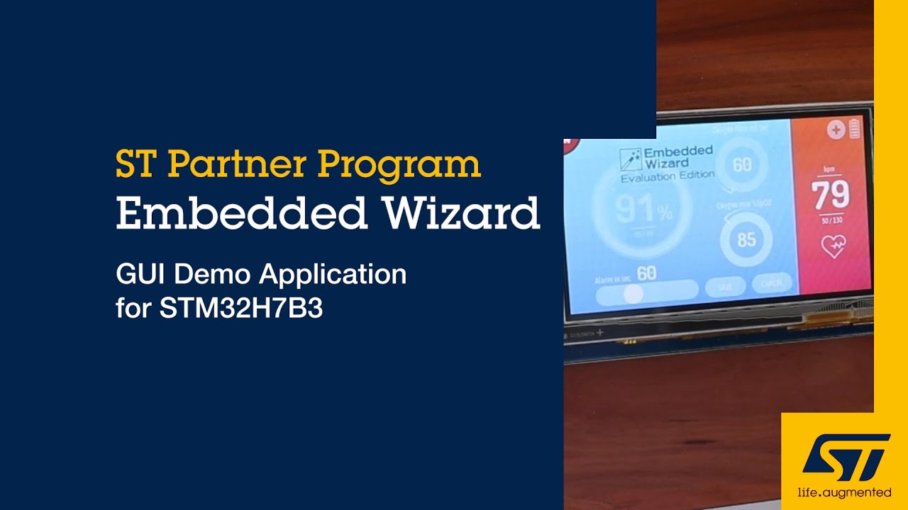 GUI Demo Application for STM32H7B3 implemented with Embedded Wizard