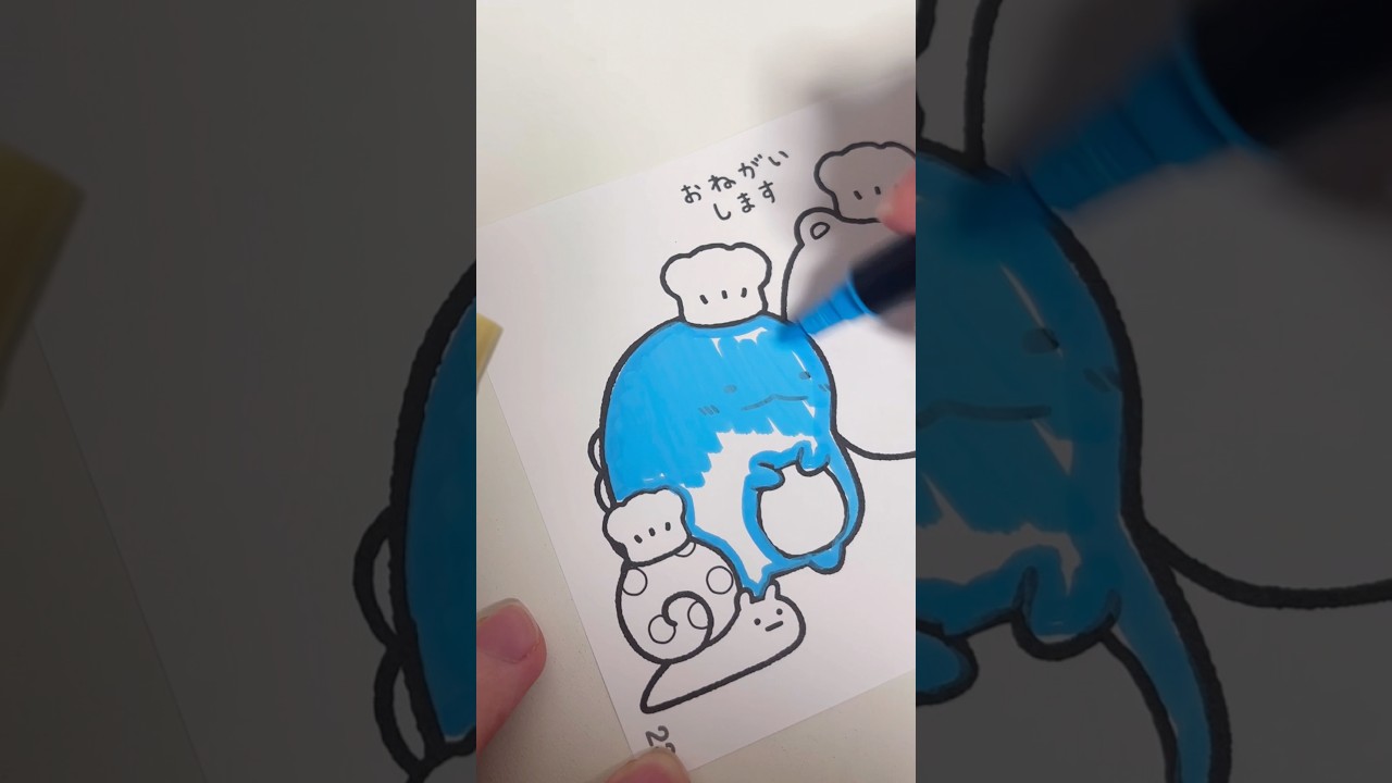 アクリルマーカーですみっコぐらし塗ってみた#paint #shorts #asmrpainting