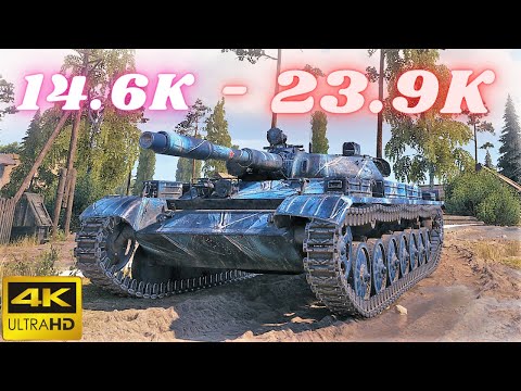 T-100 LT  14.6K Spot Damage & T-100 LT 23.9K Assist  World of Tanks Replays ,WOT tank games