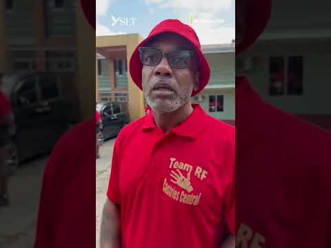 Richard Frederick supporter speaks in Castries Central