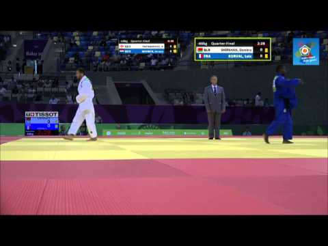 Loic Korval vs Dzmitry Shershan European games Baku 2015