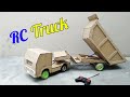 How To Make A RC Truck How To Make A Electric Dumper Truck With Cardboard Mr Genius Creation