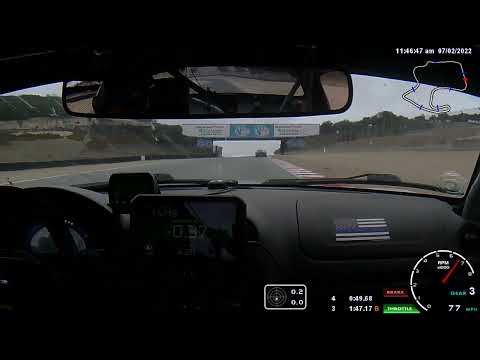 1:46 laps at Laguna Seca qualifying in my Spec Miata