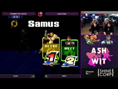 Pooch (Samus) vs Mvzy (Snake) - ASH@WIT #45 Melee Loser's Finals