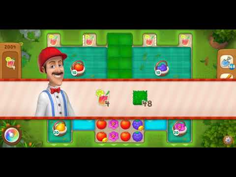 Gardenscapes Level 2004 Walkthrough "No Boosters Used"