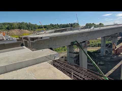 S7 Widoma - Kraków, ostatnie metry pierwszej estakady węzła Mistrzejowice