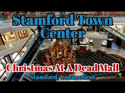 Christmas at a Dead Mall: Stamford Town Center, Stamford, Connecticut.