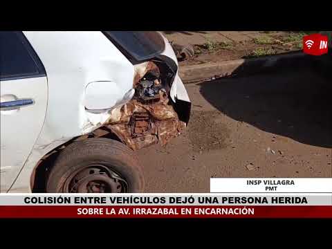 SINIESTRO VIAL DEJÓ UNA MUJER LESIONADA SOBRE LA AV. IRRAZÁBAL EN ENCARNACIÓN
