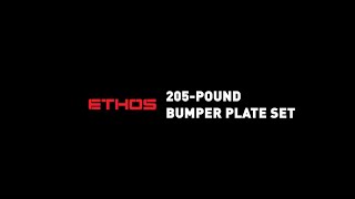 ETHOS 205 lb. Olympic Rubber Bumper Plate Set for Weight Training