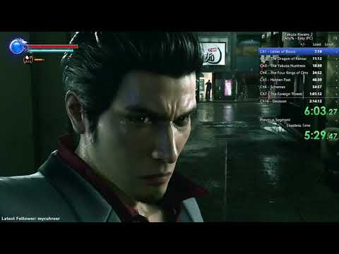 Yakuza Kiwami 2 Speedrun Any% PB - 1:53:52 (RTA 2:05:52)