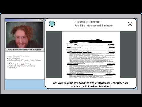 Corporate Recruiter Reviews a Mechanical Engineer Resume (Infiniman)