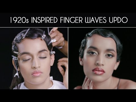 1920s Finger Wave Updo Hairstyle | Quick & Easy...