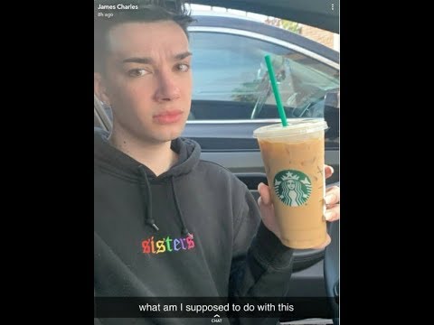 James Charles Tries A Different Starbucks Drink| SnapChat Story