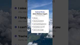 Download lagu Kalimat Rindu dalam Bahasa Inggris | Belajar Bahasa Inggris mp3