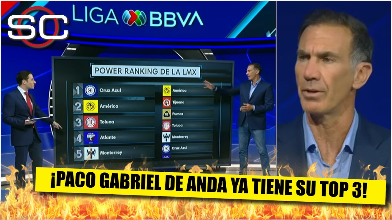 ¡ATENCIÓN! Paco Gabriel elige CRUZ AZUL, AMÉRICA y TOLUCA como los 3 mejores equipos | SportsCenter