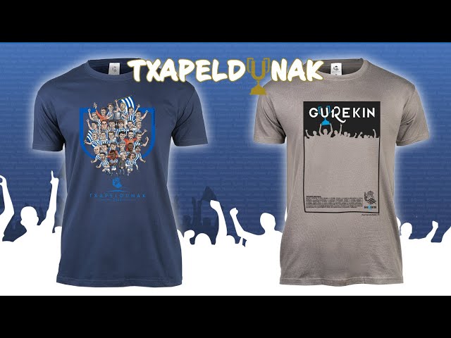 Vídeo relacionado con Camiseta de Manga Corta de la Real Sociedad Campeón de la Copa del Rey 2025-2026 Estilo cómic (12- Camiseta Talla M)(Denim Manga Corta)