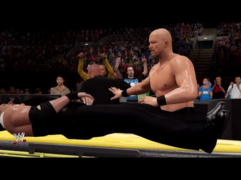 Stone Cold VS Mr McMahon Cage Match WWE 2K16 2K Showcase PS4