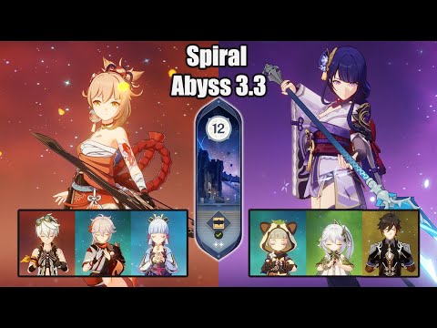 C0 Yoimiya Ayaka Melt And 3 Archon Team floor 12 SPIRAL ABYSS 3.3 - Genshin impact
