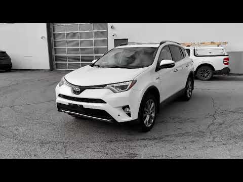 2018 Toyota RAV4 AWD Hybrid Limited in White for sale at Pine Tree Ford in Woodbridge, ON