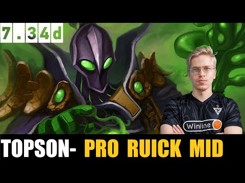 TOPSON- PLAYING rubick MIDLANE 7.34D - DOTA 2 HIGHEST MMR MATCH #dota2   #dota2gameplay