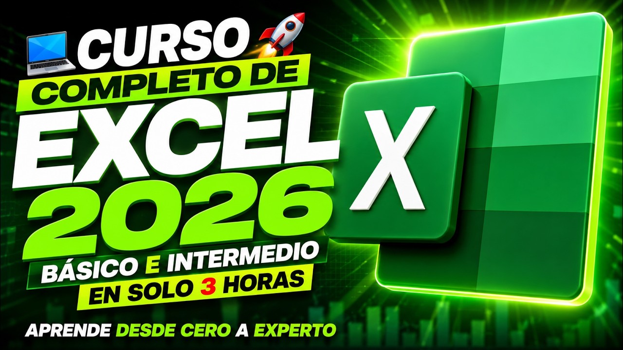 💻 CURSO COMPLETO DE EXCEL 2026 🚀 Desde CERO a AVANZADO en 3 HORAS | Aprende Excel Fácil