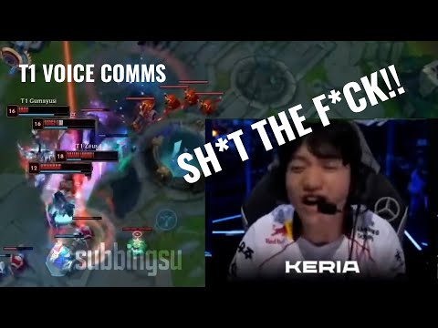 T1 vs GenG Final Fight in Game 4 Voice Comms