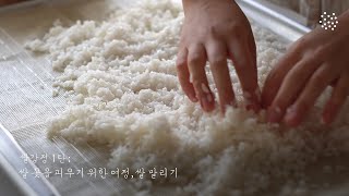 [no sub/asmr]👩‍🌾🌾고요히 바라 본 쌀알 말리기, 쌀강정 1탄, 달방앗간