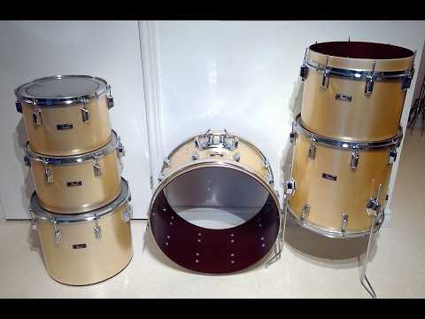 VTG 1970 PEARL 22"x14" Gold Satin "Phenolic" Bass Drum 10 Lug - A+ Ultra Clean image 13