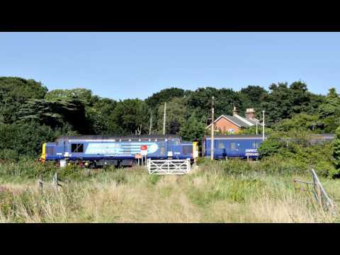 DRS 37419 thrashes off Somerleyton Swing Bridge - 2J80