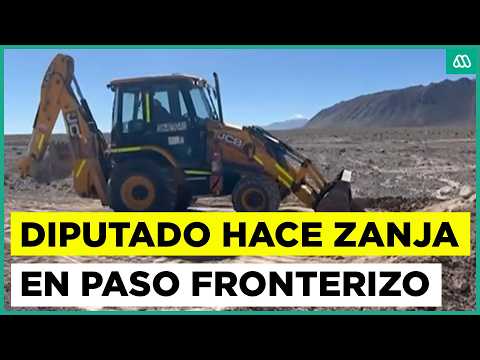 Diputado hace zanja en paso fronterizo: maquinaria trabaja en Ollagüe en el límite con Bolivia
