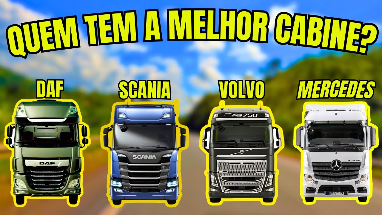 QUAL CAMINHÃO É MAIS CONFORTÁVEL? (SCANIA, MERCEDES, VOLVO...)