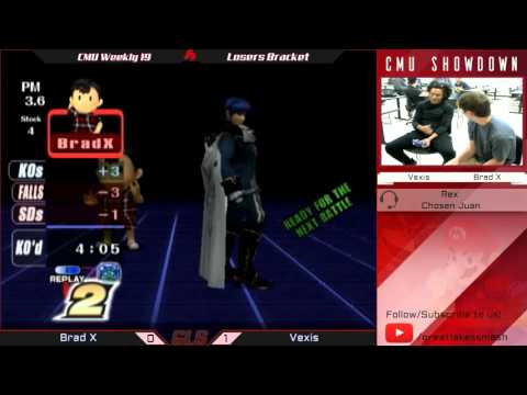 CMU Weekly 19 - Brad X (Ness) vs. Vexis (Marth/Squirtle)