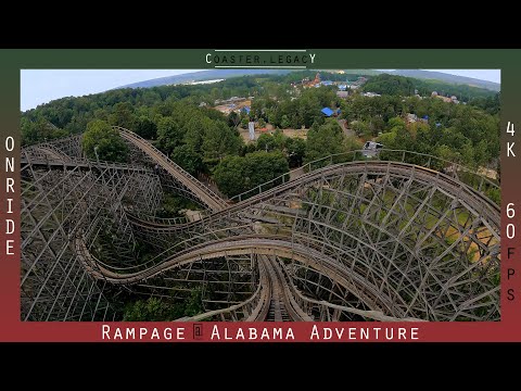 On-ride point of view of Rampage