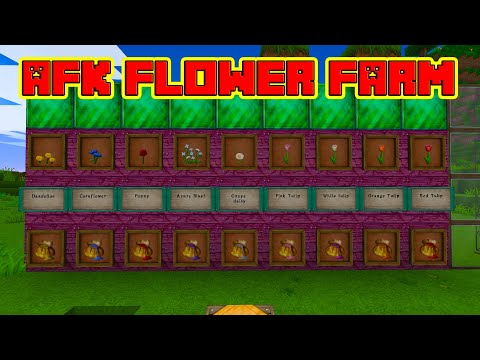 Insane AFK Flower Farm + Easy Dye - Minecraft!