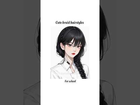 Cute braid hairstyles for school #shorts #aesthetic #hairstyle #trending