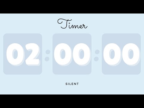 ❄️ 2 Hours Silent Timer with Cute Ending Alarm | Pastel Blue Timer