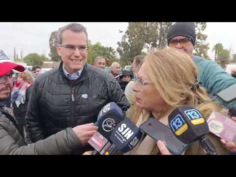 Carlos Munisaga Intendente de Rawson y de la Intendente de Colonia Caroya Cordoba Paola Nanini