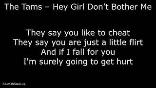 Northern Soul - The Tams – Hey Girl Don’t Bother Me- With Lyrics