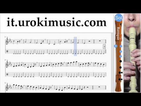 Lezioni di Flauto Dolce B. Justin Bieber - Sorry Tutorial Spartito Parte#1 um-i276