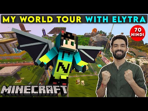 Navrit Gaming - MY WORLD TOUR WITH ELYTRA - MINECRAFT SURVIVAL GAMEPLAY IN HINDI #70