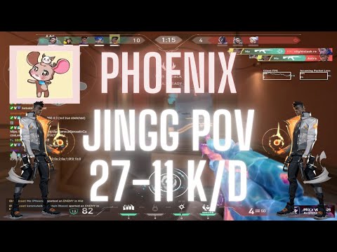 PRX Jingg POV Phoenix on Pearl 27-11 K/D (VALORANT Pro POV)