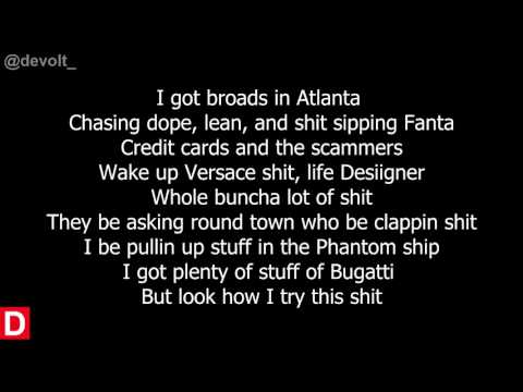Desiigner -  Panda Lyrics on screen