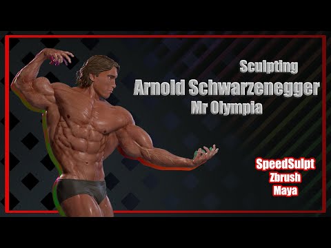 Arnold Schwarzenegger Sculpture - Zbrush Speedsculpt