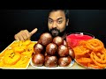 DESSERTS GULAB JAMUN MALAI CHOP RESHMI JALEBI MILK PUDDING MUKBANG ASMR BIG BITES LiveToEATT