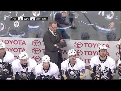 Dustin Byfuglien goal 25 Jan 2013 Pittsburgh Penguins vs Winnipeg Jets NHL Hockey