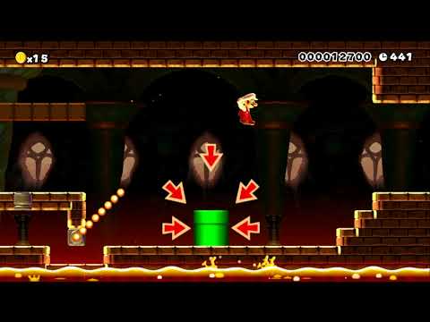 Throwback Adventure 5-1 SMBU by Tavo - SUPER MARIO MAKER - NO COMMENTARY 1bc