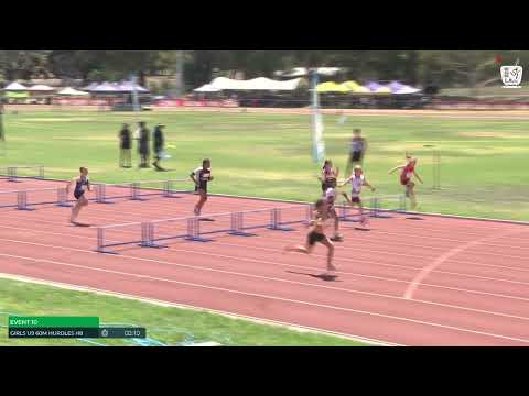 Girls U9 60m Hurdles Heat 8: 2024-25 State Combined Event Championships