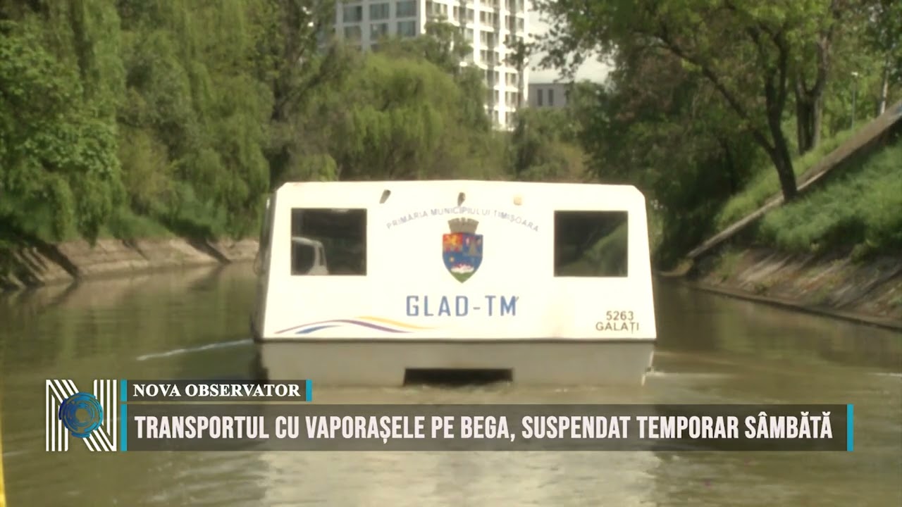 Transportul cu vaporașele pe Bega, suspendat temporar sâmbătă